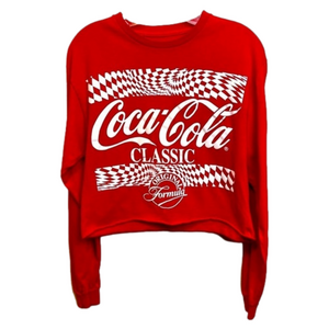COCA Cola long sleeve crop top shirt 
Size: medium